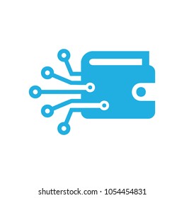 Wallet Digital Logo Icon Design