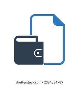 Wallet Document Icon Sign Symbol