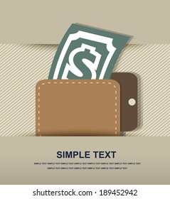 Wallet with dollar icon