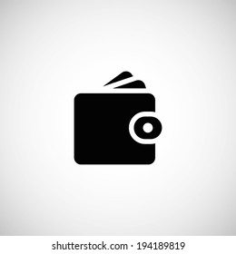 Wallet with dollars icon