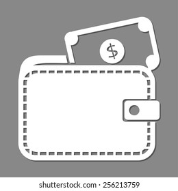 Wallet with dollars icon
