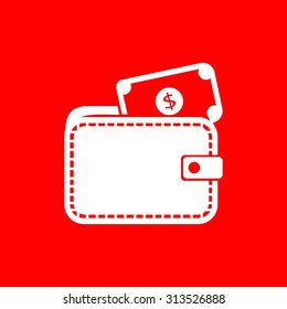 Wallet with dollars icon