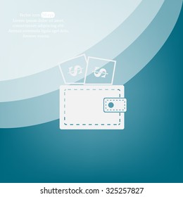 Wallet with dollars icon