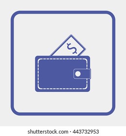 Wallet with dollars icon