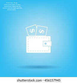 Wallet with dollars icon