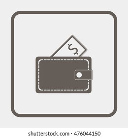 Wallet with dollars icon