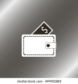 Wallet with dollars icon