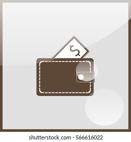 Wallet with dollars icon