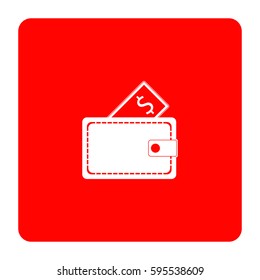 Wallet with dollars icon