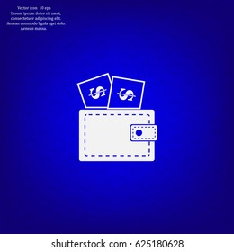 Wallet with dollars icon