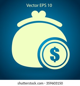 Wallet with dollars vector illustration