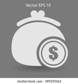 Wallet with dollars vector illustration