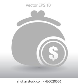 Wallet with dollars vector illustration