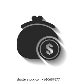 Wallet with dollars vector illustration
