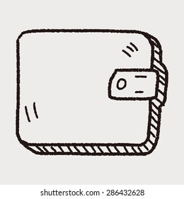 wallet doodle drawing