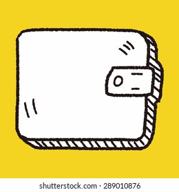 wallet doodle drawing