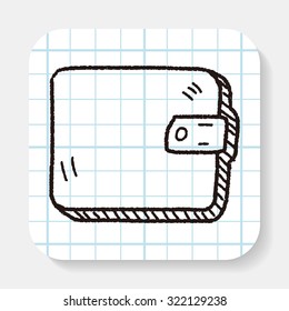 wallet doodle drawing