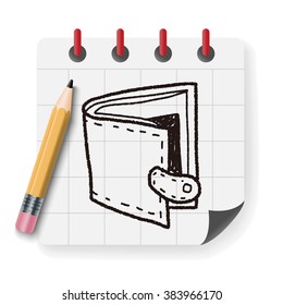 wallet doodle drawing