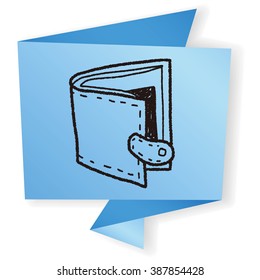 wallet doodle drawing