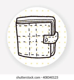wallet doodle drawing
