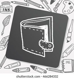 wallet doodle drawing