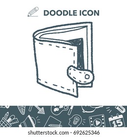 wallet doodle drawing