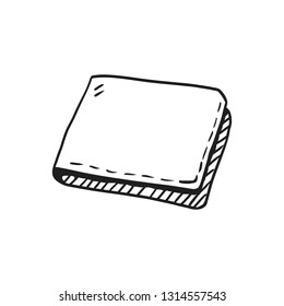 wallet doodle drawing hand drawn illustrated, isolated on white background