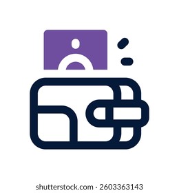 wallet dual tone icon. Sleek and modern vector icon for websites, mobile apps, marketing materials, and corporate design. Fully scalable and ready to use.