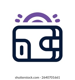 wallet duotone icon. Sleek and modern vector icon for websites, mobile apps, marketing materials, and corporate design. Fully scalable and ready to use.