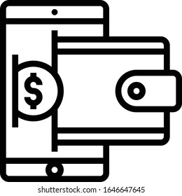 Wallet - Ecommerce icon set. High quality outline vector illustration for website and mobile application.