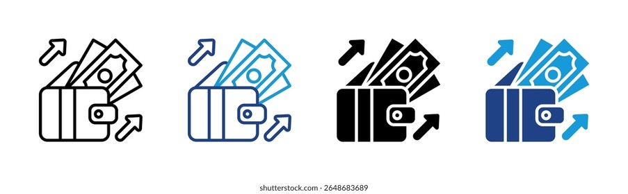 Wallet Expense Icon Element für Design