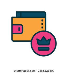 wallet filled color icon. vector icon for your website, mobile, presentation, and logo design.