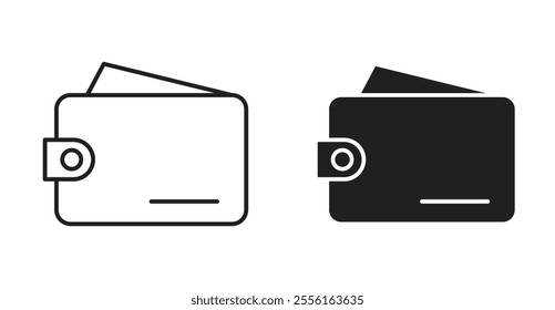 Wallet Filled flat icons set for apps and web ui designs.