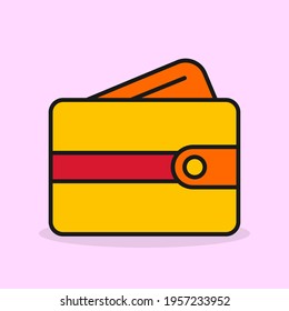 Wallet filled icon. finance object. vector illustration