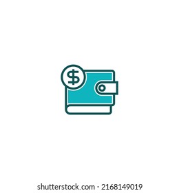 Icono de línea rellena cartera. signo de estilo lineal para concepto móvil y diseño web. Icono de vector de contorno. Símbolo, ilustración del logotipo. Gráfico vectorial