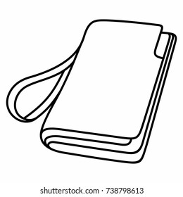 Wallet flat case that can be used to carry such personal items as cash, credit cards, and identification documents (driver's license, identification card, club card), business cards and other paper.