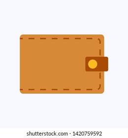 Wallet flat design style on white background, vector illustration