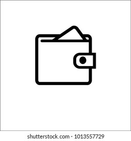 Wallet flat icon illustration