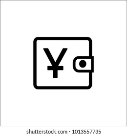 Wallet flat icon illustration