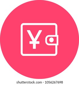Wallet flat icon illustration