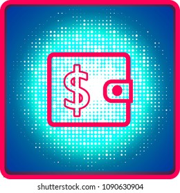 Wallet flat icon illustration