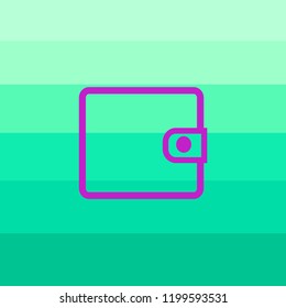 Wallet flat icon illustration