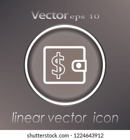 Wallet flat icon illustration