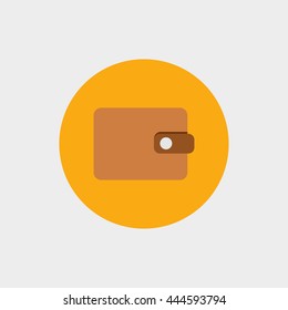 Wallet flat icon illustration
