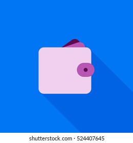 wallet flat icon illustration isolated vector sign symbol 