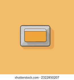 Wallet Flat icon illustration in line art style