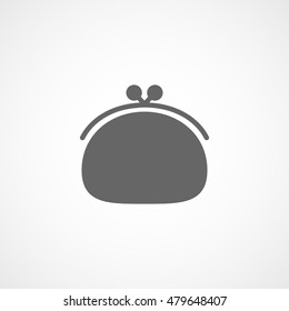 Wallet Flat Icon On White Background