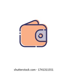 wallet flat icon vector design