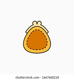 Ilustración vectorial de icono plano de cartera aislada en fondo blanco.