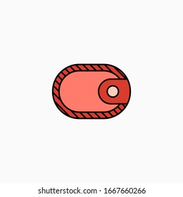 Wallet flat icon vector illustration isolated on white background.